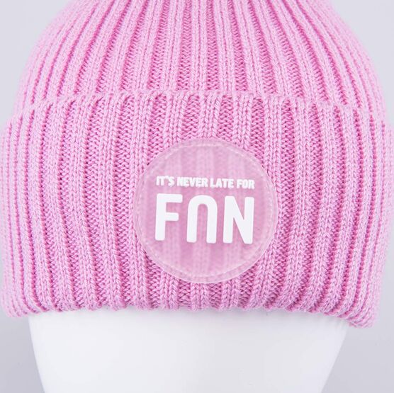07811951-41 Шапка с отворотом детская FUN розовый для девочки розовый фото №4