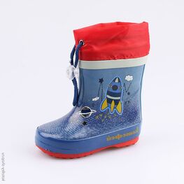 166087-11 Резиновые сапоги для мальчики син-кра