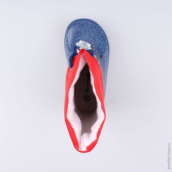 166087-11 Резиновые сапоги для мальчики син-кра фото №4