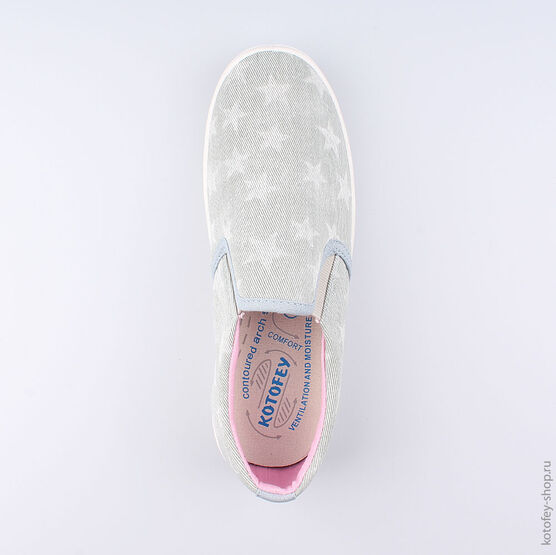 731039-12 Кеды для девочки серый фото №4