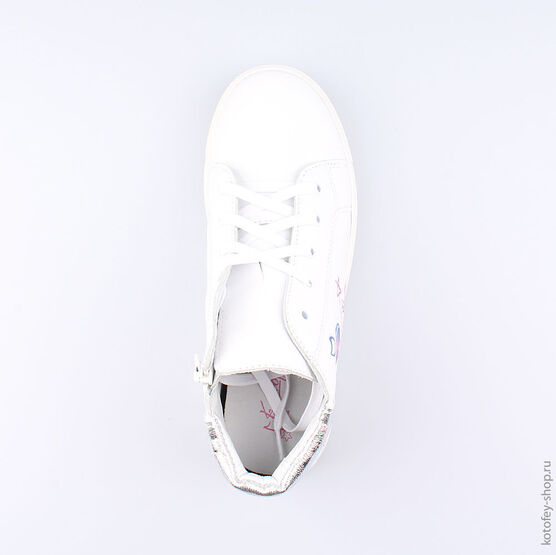 652103-21 Ботинки для девочки белый фото №4