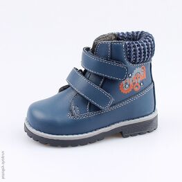 152144-32 Ботинки для мальчики син-ора