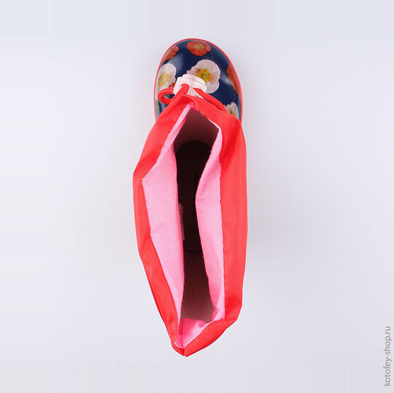 566143-11 Резиновые сапоги для девочки кра-син фото №4