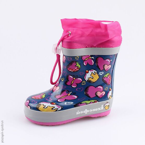 166082-11 Резиновые сапоги для девочки син-фук