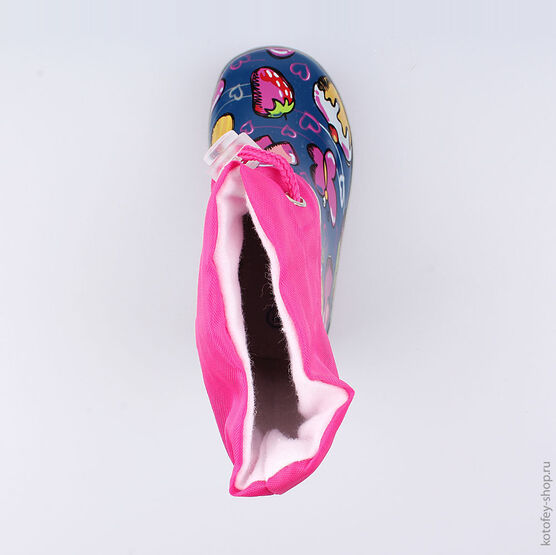 166082-11 Резиновые сапоги для девочки син-фук фото №4