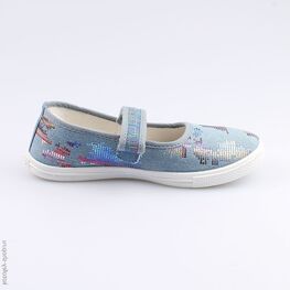631071-12 Кеды для девочки голубой фото №2