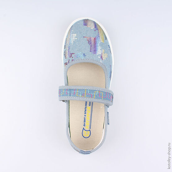 631071-12 Кеды для девочки голубой фото №4