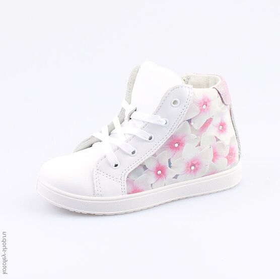 452102-21 Кожаные ботинки Сакура для девочки белый