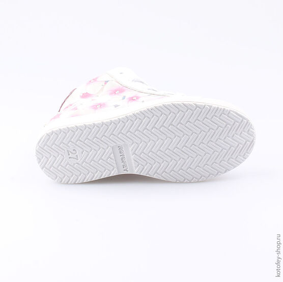 452102-21 Кожаные ботинки Сакура для девочки белый фото №3