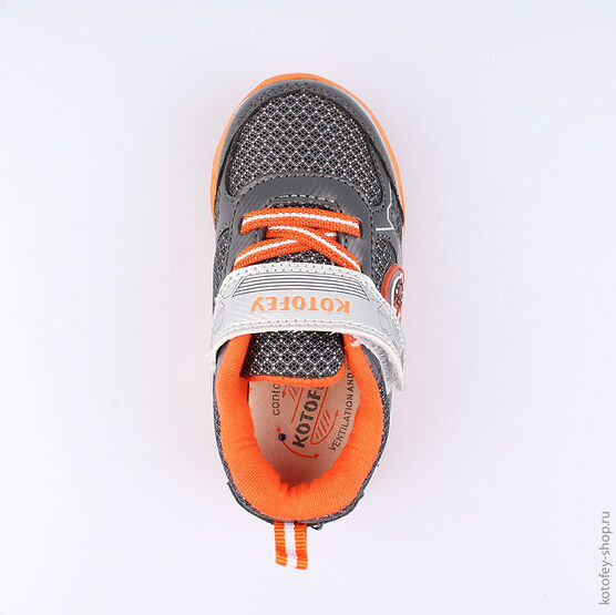 144087-72 Кроссовки для мальчики сер-ора фото №4