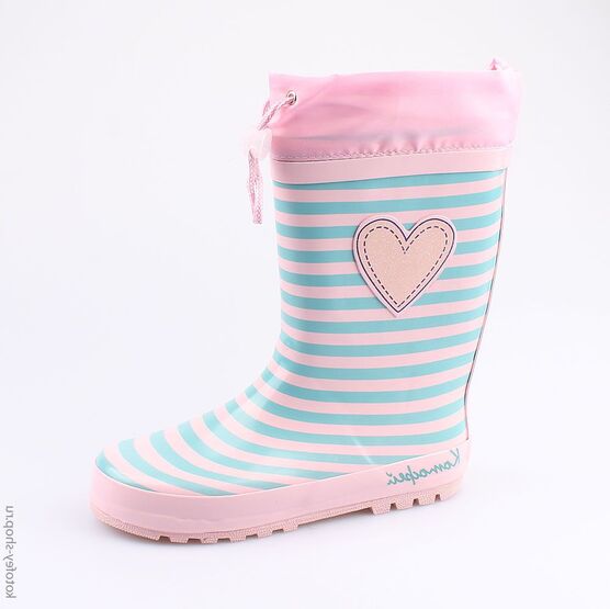 566141-11 Резиновые сапоги для девочки роз-гол