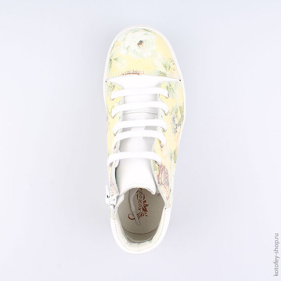 552088-23 Ботинки для девочки беж-бел фото №4