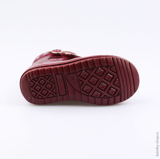 352070-34 Ботинки для девочки бордовый фото №3