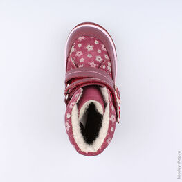 352070-34 Ботинки для девочки бордовый фото №4