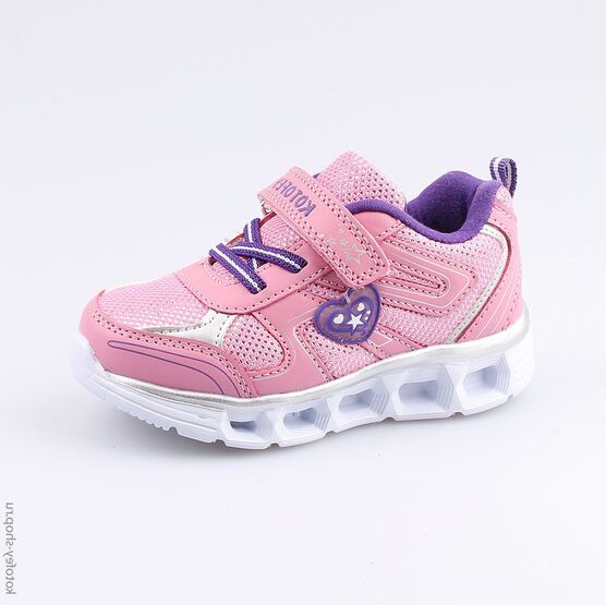 344170-72 Кроссовки с LED-подсветкой на подошве для девочки розовый