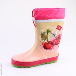 566142-11 Резиновые сапоги для девочки фук-роз