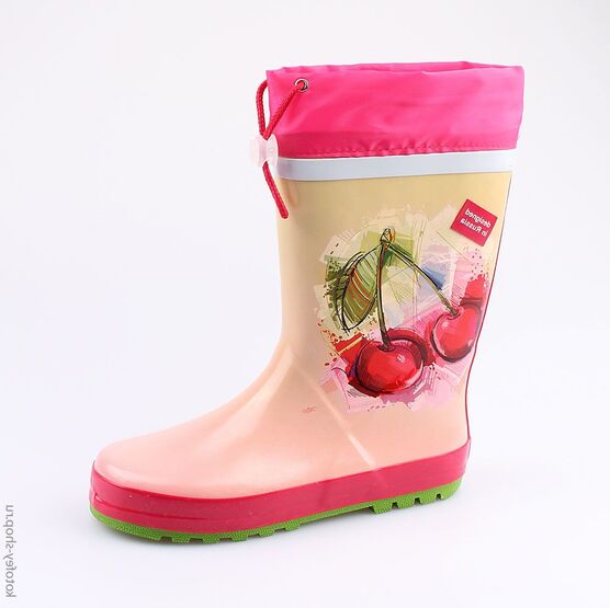 566142-11 Резиновые сапоги для девочки фук-роз