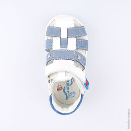 122120-21 Сандалии для мальчики бел-син фото №4