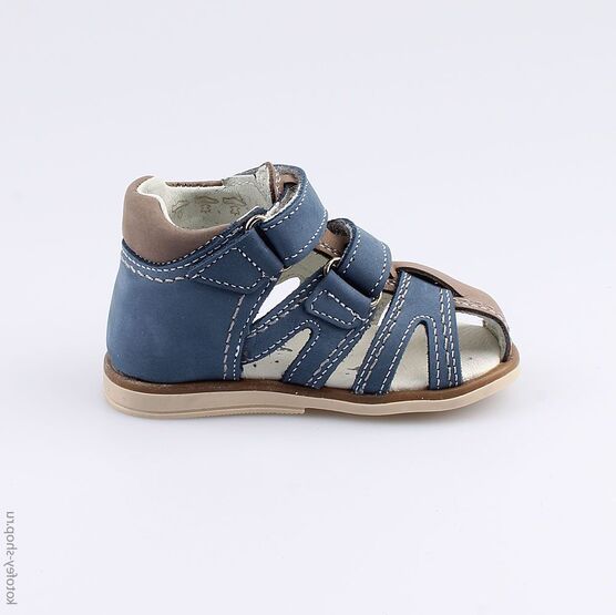 022089-21 Туфли летние для мальчики син-сер фото №2