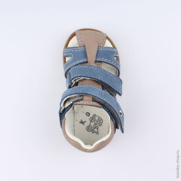 022089-21 Туфли летние для мальчики син-сер фото №4