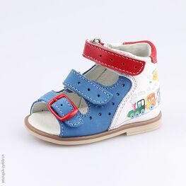 022086-22 Туфли летние для мальчики син-бел-кра