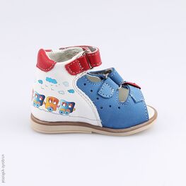 022086-22 Туфли летние для мальчики син-бел-кра фото №2