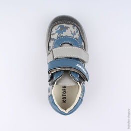 332030-25 Полуботинки для мальчики сер-син фото №4