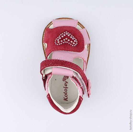 022073-23 Туфли летние для девочки роз-бор фото №4