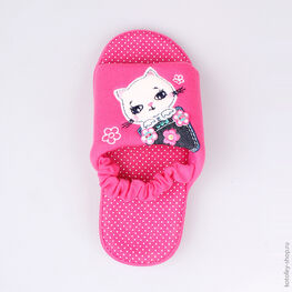 331030-11 Тапочки фуксия для девочки фуксия фото №4