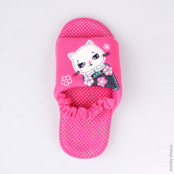 331030-11 Тапочки фуксия для девочки фуксия фото №4