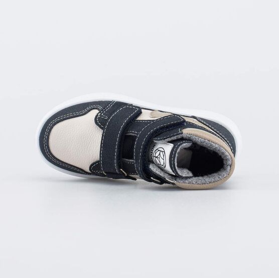 352407-35 Утепленные ботинки для мальчика для мальчики синий + бежевый фото №4