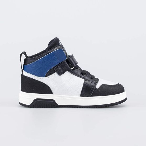 352416-12 Демисезонные ботинки-кеды для мальчика для мальчики черный + белый фото №2