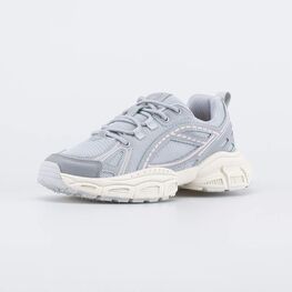 744265-11 Серые кроссовки для девочки-подростка для девочки серый + розовый