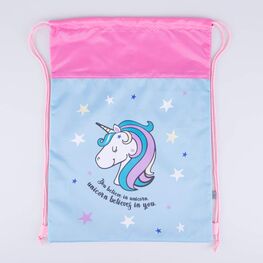 02808150-20 Мешок для сменной обуви Единорог для девочки голубой