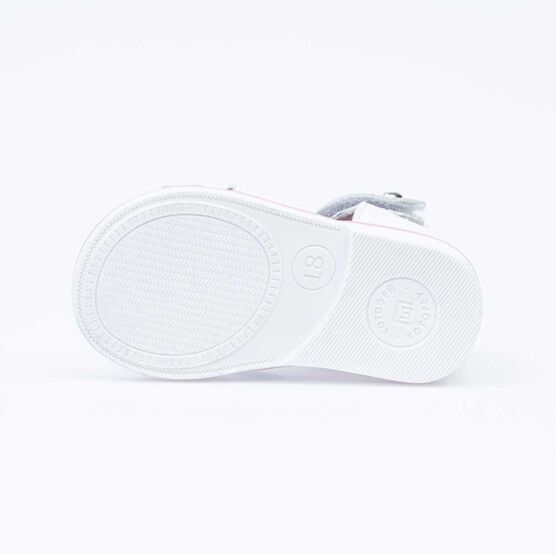 022119-21 Босоножки для девочки кожаные для девочки бел-срб фото №3