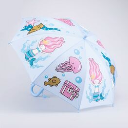 03807188-40 Зонт-трость Морские обитатели голубой для девочки голубой