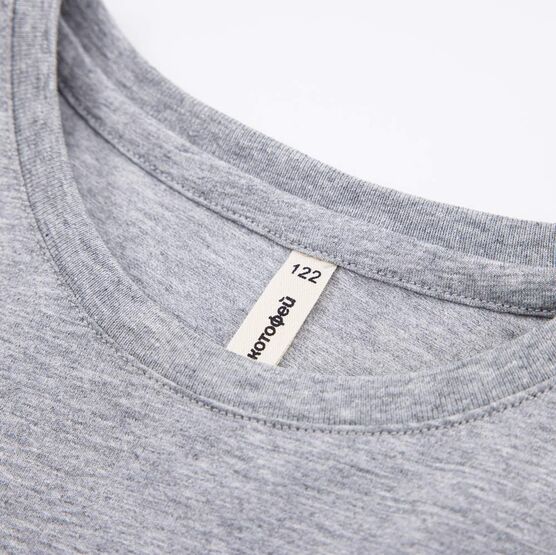 07702032-40 Фуфайка (футболка) для мальчика, серый для мальчики серый фото №3