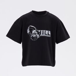 07702035-41 Футболка оверсайз для мальчика черный для мальчики черный