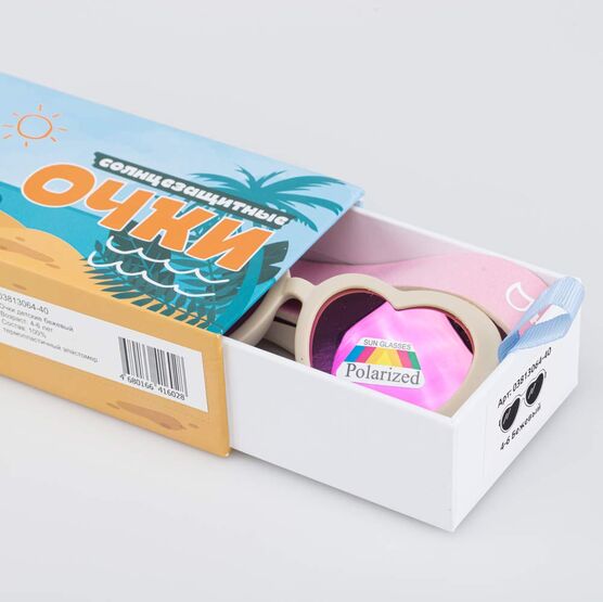 03813064-40 Очки детские бежевый для девочки бежевый фото №4