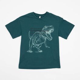 07702046-30 Набор футболок Тираннозавр Рекс для мальчики коричневый + зеленый фото №4
