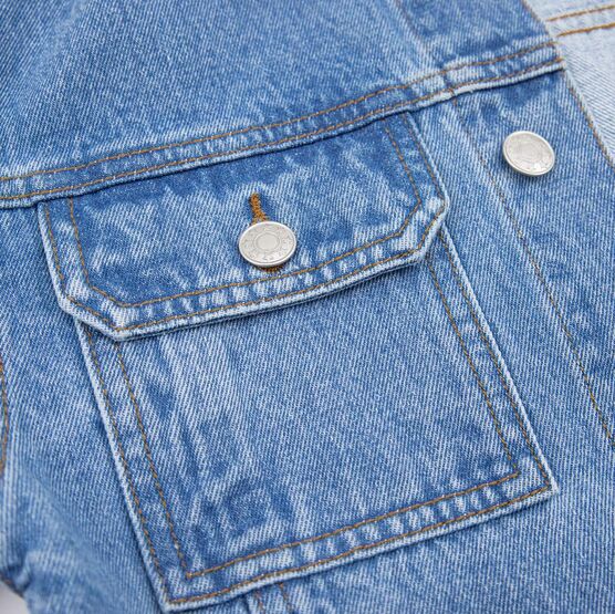 07705001-40 Джинсовая куртка для мальчика синий для мальчики синий фото №4