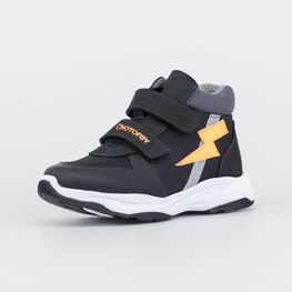 352376-31 Ботинки на липучках на осень/весну для мальчики черный