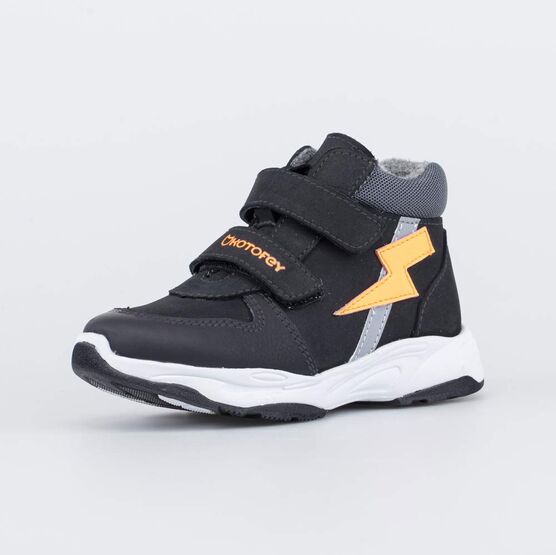 352376-31 Ботинки на липучках на осень/весну для мальчики черный