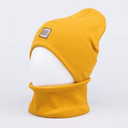 07711911-40 Шапка + снуд детские Горчичный для универсальные горчичный