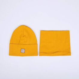 07711911-40 Шапка + снуд детские Горчичный для универсальные горчичный фото №2