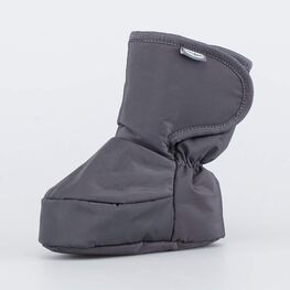 001107-46 Теплые меховые пинетки на липучке для мальчики синий + серый