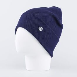 07711667-40 Шапка с отворотом для мальчика синий для мальчики синий
