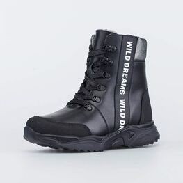 452126-53 Зимние ботинки на молнии для девочки для девочки черный