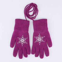 07822227-40 Перчатки детские двухслойные фуксия для девочки фуксия