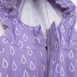07851051-40 Куртка-дождевик детский, сиреневый для девочки сиреневый фото №3